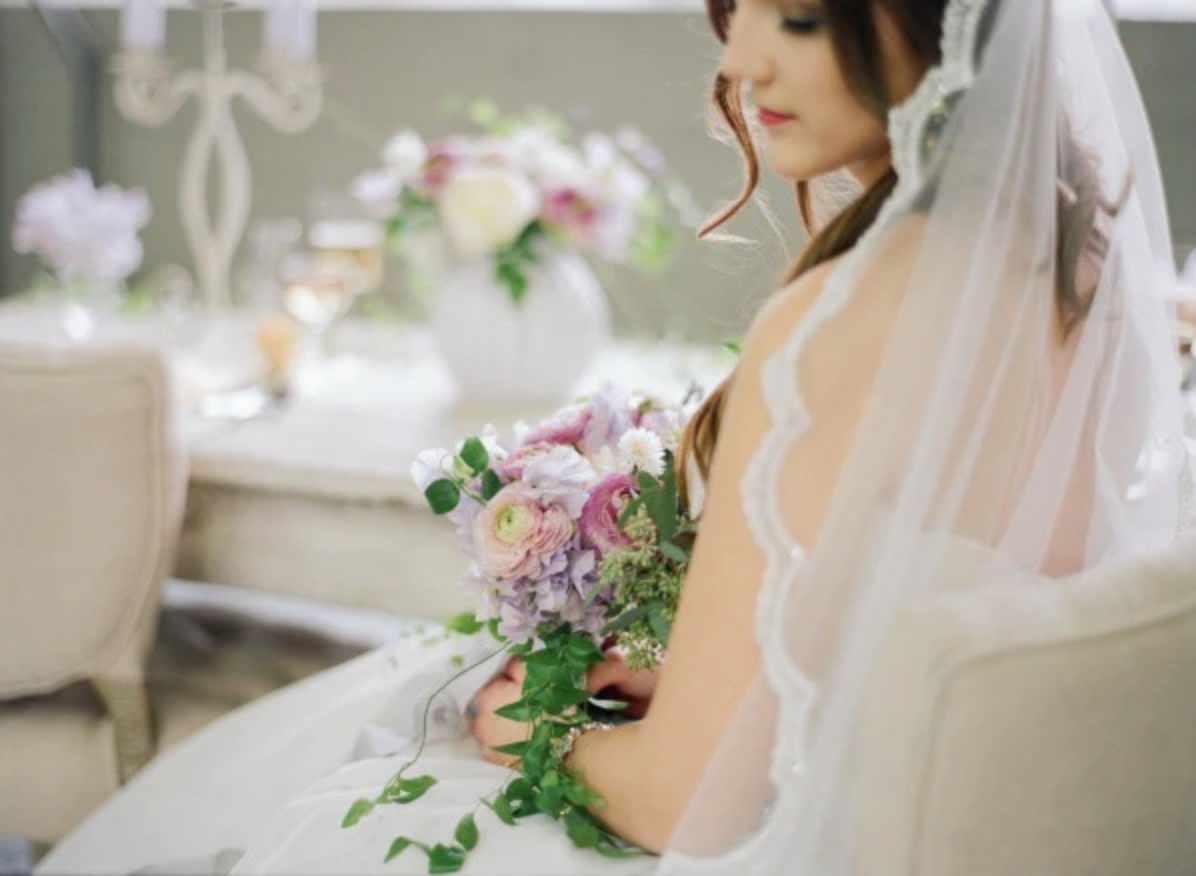 Purple Wedding Veil